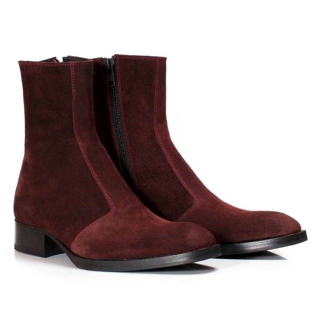 THE MORRISON BOOT BURGUNDY SUEDE