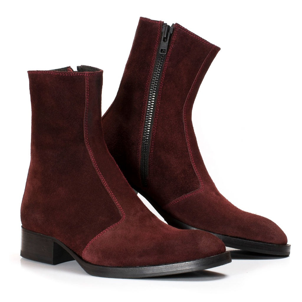 THE MORRISON BOOT BURGUNDY SUEDE