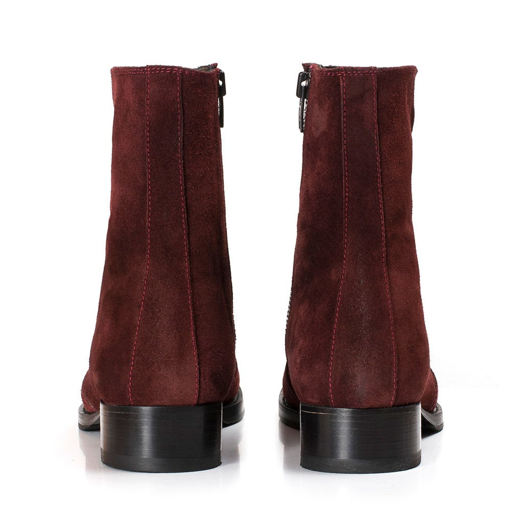 THE MORRISON BOOT BURGUNDY SUEDE