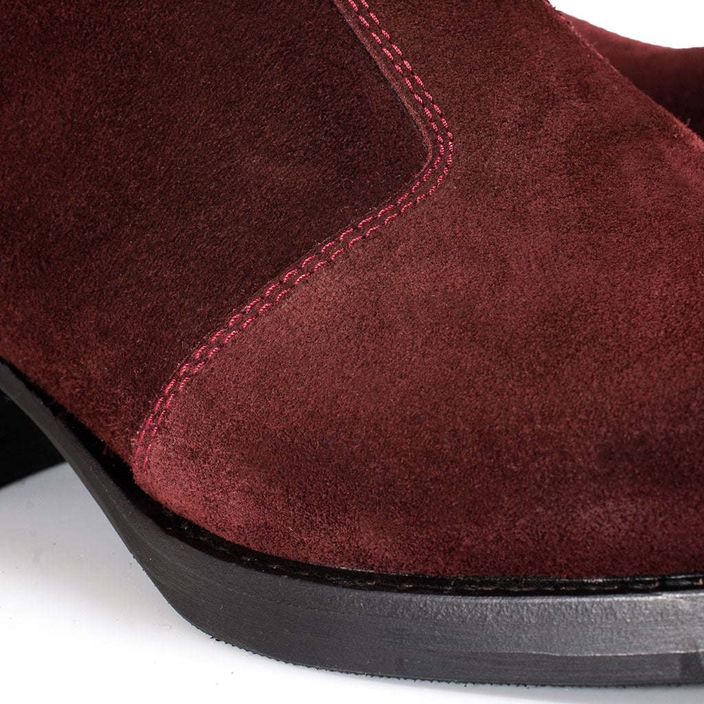 THE MORRISON BOOT BURGUNDY SUEDE