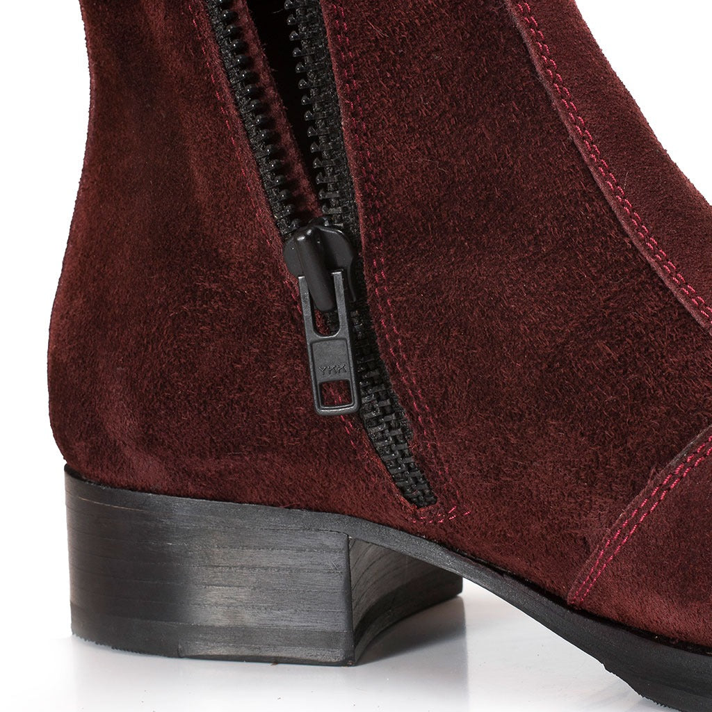 THE MORRISON BOOT BURGUNDY SUEDE
