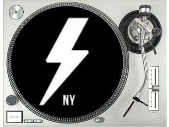 Turntable Slip mat, Lighthing Bolt Turntable slipmat , DJ Equipment, Vinyl Equipment 