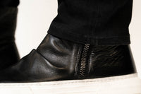 Zorra Stereo Boot, LAB309 boots, suede boots for men, double side zip boots, Orlando Palacios, Worth and Worth, NY, NYC, hat maker, Ciro Boot, Leather boot