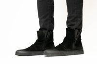 Zorra Stereo Boot, LAB309 boots, suede boots for men, double side zip boots 